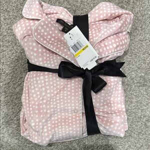 Donna Karan Pink and White Pajama Set